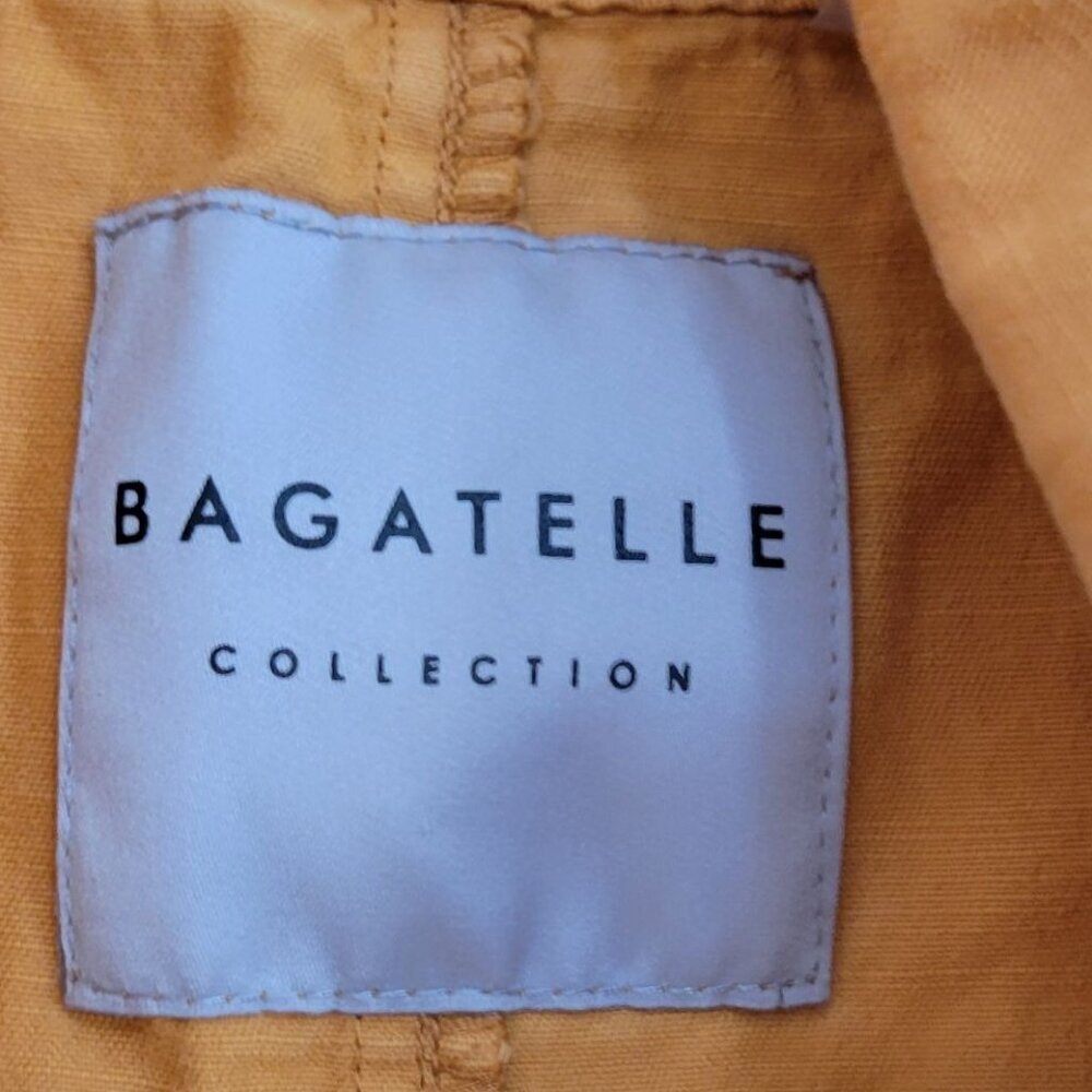 Bagatelle Collection Mustard Yellow Trench Coat Women Size M - Picture 8 of 9